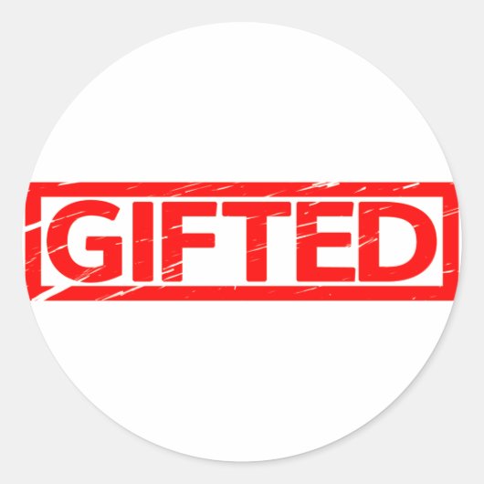 Gifted Stamp Ronde Sticker (Voorkant)