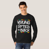 Gifted Young Black Beauful African Pride History T-shirt (Voorkant volledig)