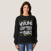 Gifted Young Black Beauful African Pride History Trui (Voorkant volledig)