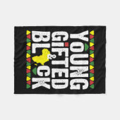 Gifted Young Black Dashiki African Pride History M Fleece Deken (Voorkant (Horizontaal))