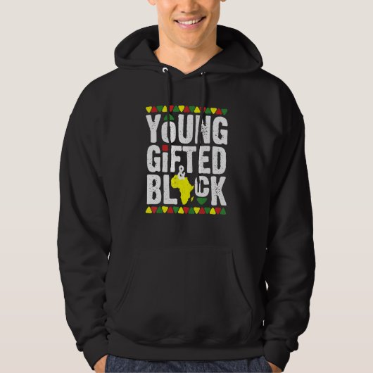 Gifted Young Black Dashiki African Pride History M Hoodie (Voorkant)