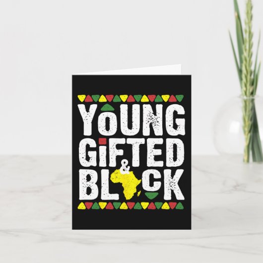 Gifted Young Black Dashiki African Pride History M Kaart (Voorkant)