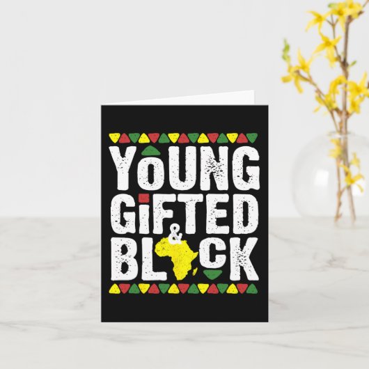 Gifted Young Black Dashiki African Pride History M Kaart (Gele Bloem)
