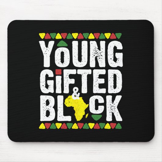 Gifted Young Black Dashiki African Pride History M Muismat (Voorkant)