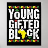 Gifted Young Black Dashiki African Pride History M Poster (Voorkant)