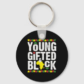 Gifted Young Black Dashiki African Pride History M Sleutelhanger (Voorkant)