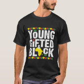 Gifted Young Black Dashiki African Pride History M T-shirt (Voorkant)