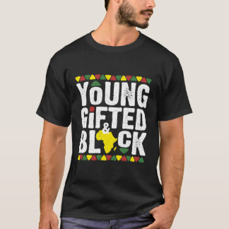 Gifted Young Black Dashiki African Pride History M T-shirt