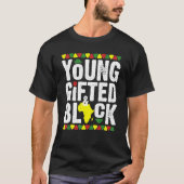Gifted Young Black Dashiki African Pride History M T-shirt (Voorkant)