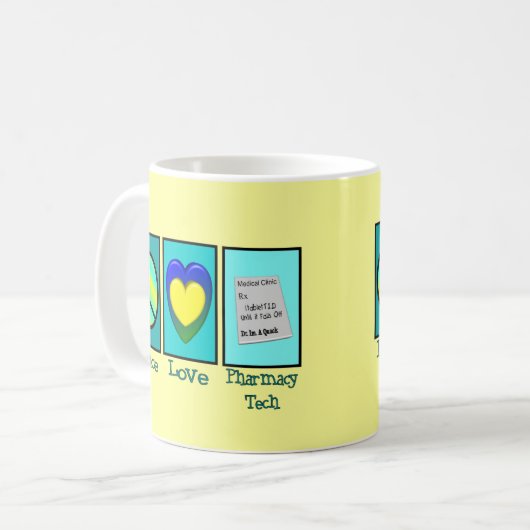 Giften apothekertechnicus koffiemok (Voorkant links)