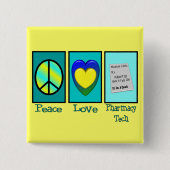 Giften apothekertechnicus vierkante button 5,1 cm (Voorkant)