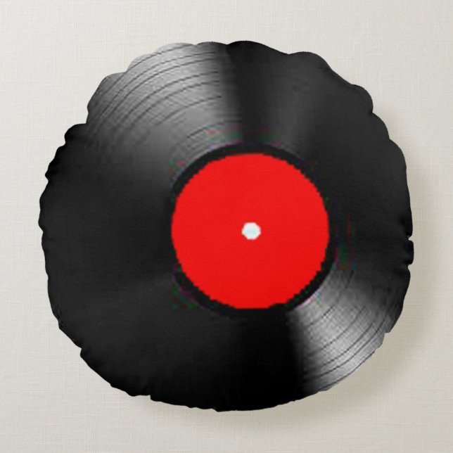 giften en producten voor "Vinylrecord" Rond Kussen (Voorkant)