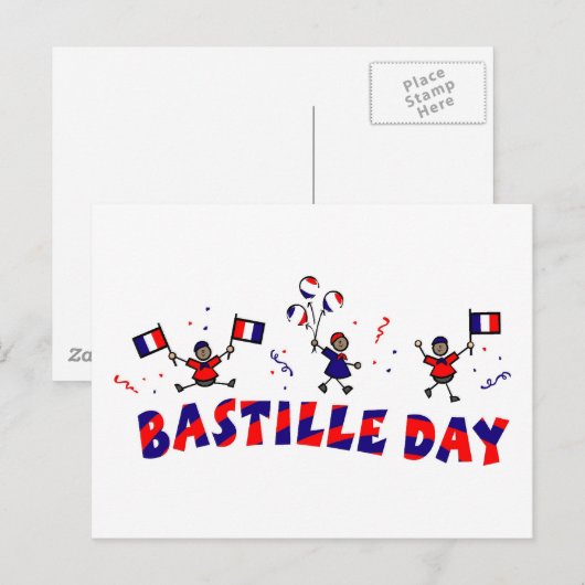 Giften en T - shirts van de Bastille Day Briefkaart (Voorkant / Achterkant)