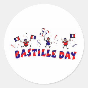 Giften en T - shirts van de Bastille Day Ronde Sticker