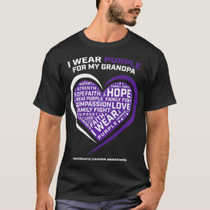 Giften Products Paars Grandpa pancreatic Cancer Aw T-shirt