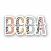 Giften van BCBA Board Certified Behavior Analyst Sticker (Voorkant)