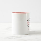 Giften van cruiseschepen met jonge zusters Funny H Tweekleurige Koffiemok (Center)