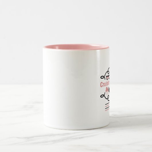 Giften van cruiseschepen met jonge zusters Funny H Tweekleurige Koffiemok (Center)