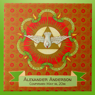 Giften van de Heilige Geest (BK 026) Keramische Te Tegeltje