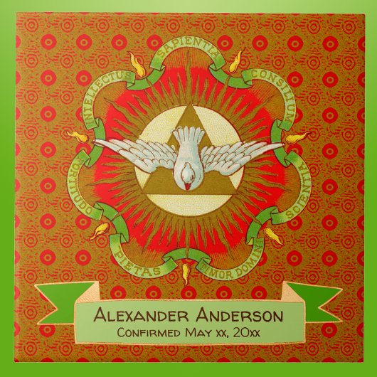 Giften van de Heilige Geest (BK 026) Keramische Te Tegeltje