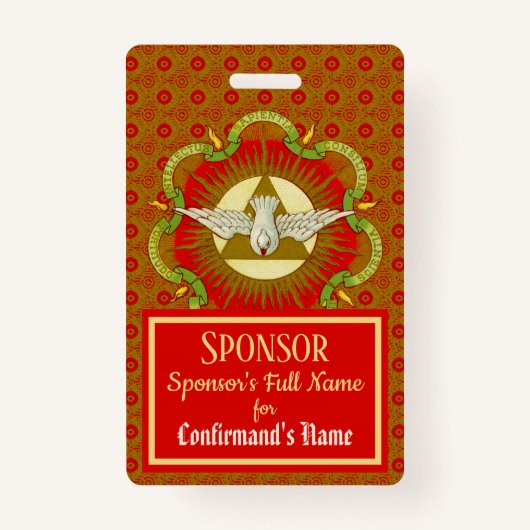 Giften van de Heilige Geest (BK 026) - Sponsor Badge (Voorkant)