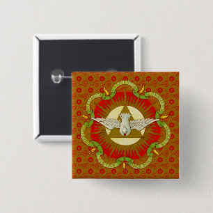 Giften van de Heilige Geest (BK 026) Square Vierkante Button 5,1 Cm