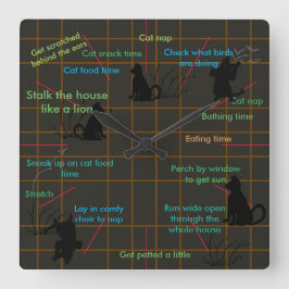 Giften van de Kat van de Activiteiten van de Vierkante Klok