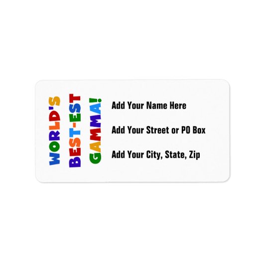 Giften van de Kleuren van de Gamma's van het Etiket (Voorkant)