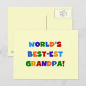 Giften van de Kleuren van de Opa van het Briefkaart (Voorkant / Achterkant)