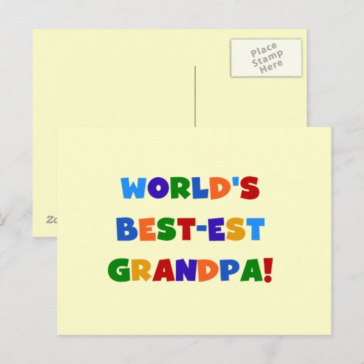 Giften van de Kleuren van de Opa van het Briefkaart (Voorkant / Achterkant)