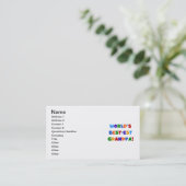 Giften van de Kleuren van de Opa van het Visitekaartje (Staand voorkant)