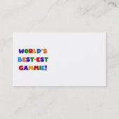 Giften van de Kleuren van Gammie van het Visitekaartje (Achterkant)