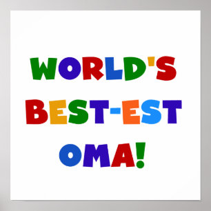 Giften van de Kleuren van Oma van het best-est-Bes Poster