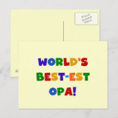 Giften van de Kleuren van Opa van het Briefkaart (Voorkant / Achterkant)