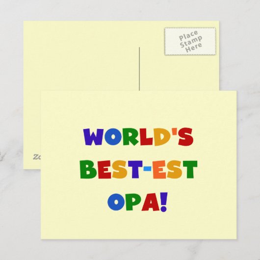 Giften van de Kleuren van Opa van het Briefkaart (Voorkant / Achterkant)