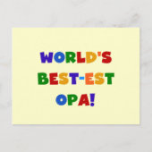 Giften van de Kleuren van Opa van het Briefkaart (Voorkant)