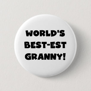 Giften van de T-shirts van de Tekst van de Oma van Ronde Button 5,7 Cm