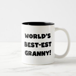 Giften van de T-shirts van de Tekst van de Oma van Tweekleurige Koffiemok