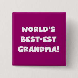 Giften van de Tekst van de Oma van best-Est van de Vierkante Button 5,1 Cm