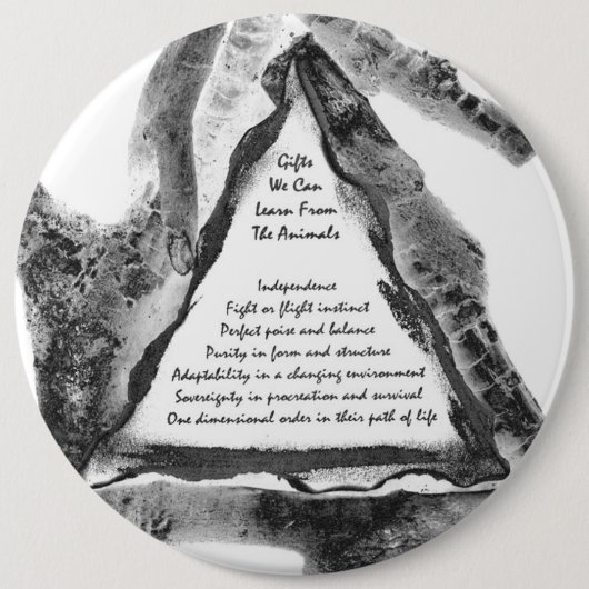 Giften van dieren ronde button 6,0 cm (Voorkant)