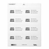 Giften van Grammie van het best-est-Beste van de Etiket (Full Sheet)