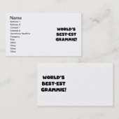 Giften van Grammie van het best-est-Beste van de Visitekaartje (Voorkant / Achterkant)