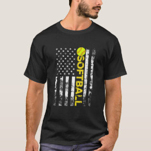 Giften van het Amerikaanse Flag Softball Team T-shirt