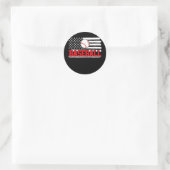 Giften van het Amerikaanse vlaggenhonkbalteam Ronde Sticker (Tas)