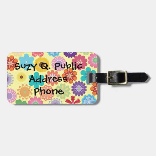 Giften van het meisjesventilatorkrachtige flessenp bagagelabel (Voorkant horizontaal)