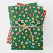 Giften van kerstkaarten inpakpapier vel (In situ)