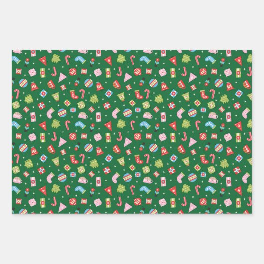 Giften van kerstkaarten inpakpapier vel (Voorkant)