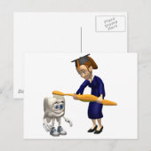 Giften van tandheelkundig Afstuderen of tandheelku Aankondigingskaart (Voorkant / Achterkant)