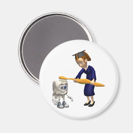 Giften van tandheelkundig Afstuderen of tandheelku Magneet (Voorkant / Achterkant)