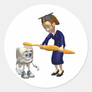 Giften van tandheelkundig Afstuderen of tandheelku Ronde Sticker